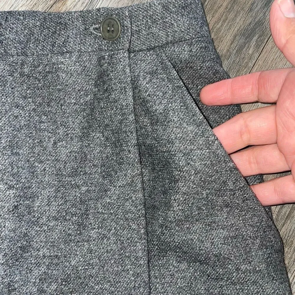 The Limited vintage gray skirt wool blend pockets size 8 EUC